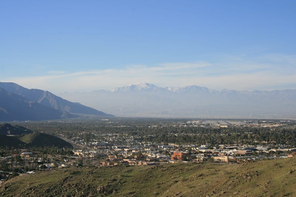 04 San Gorgonio Mountain rises above the Coachella Valley, as seen from the Chuckwalla Loop.