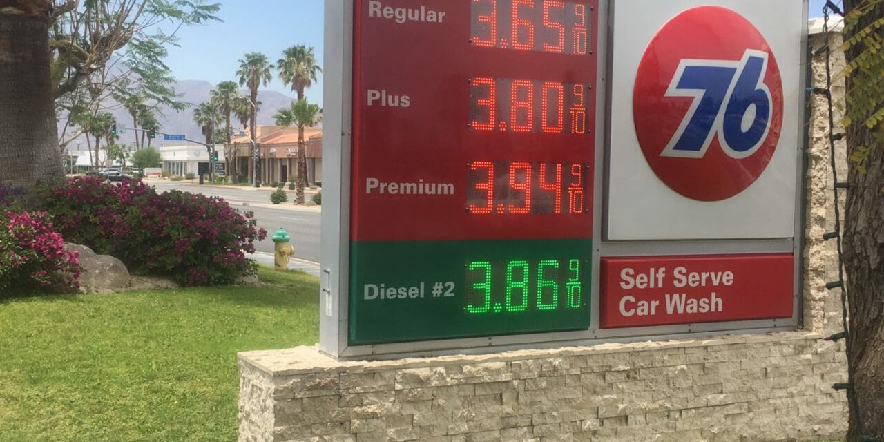 Gallon of Gasoline Inches Closer to $4 in Riverside County