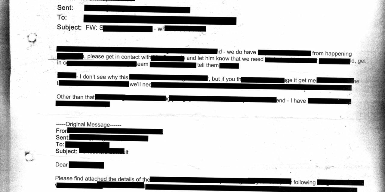 Confidential Info Released in Records Request