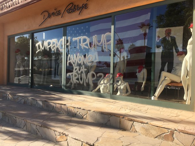 Pro-Trump Storefront Window Vandalized