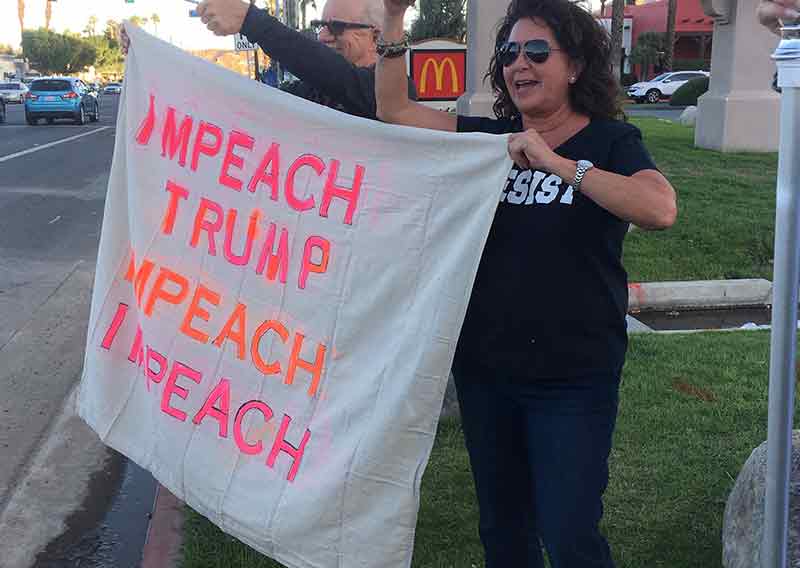 Protesters: Impeach Trump, Lock Him Up