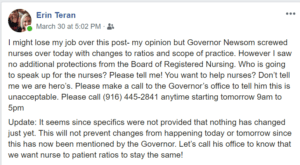 Nurse Fears Retaliation for Facebook Post