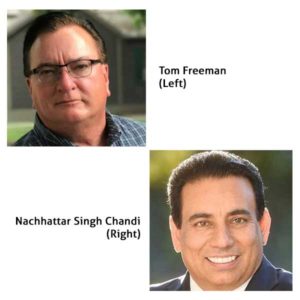 Nachhattar Singh Chandi and Tom Freeman