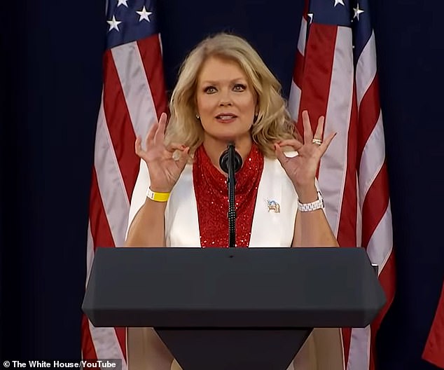 Mary Hart Under Fire for Sign at Trump Rally