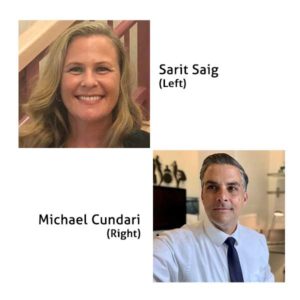 Michael Cundari and Sarit Saig