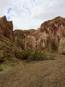 Mecca Hills Trail Leads to Cave, Rainbow of Rocks