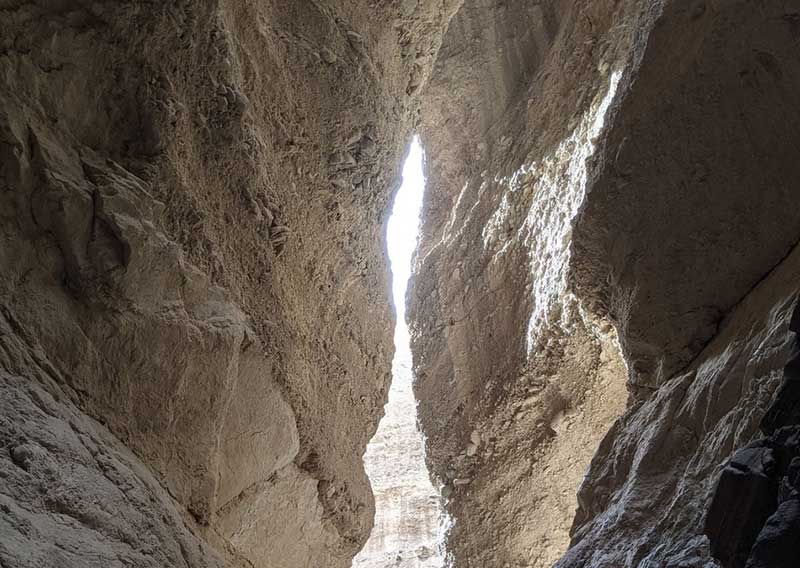 Hiking Slot Canyon Cave Trail