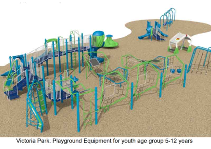 New Playground Equipment Set for Two City Parks