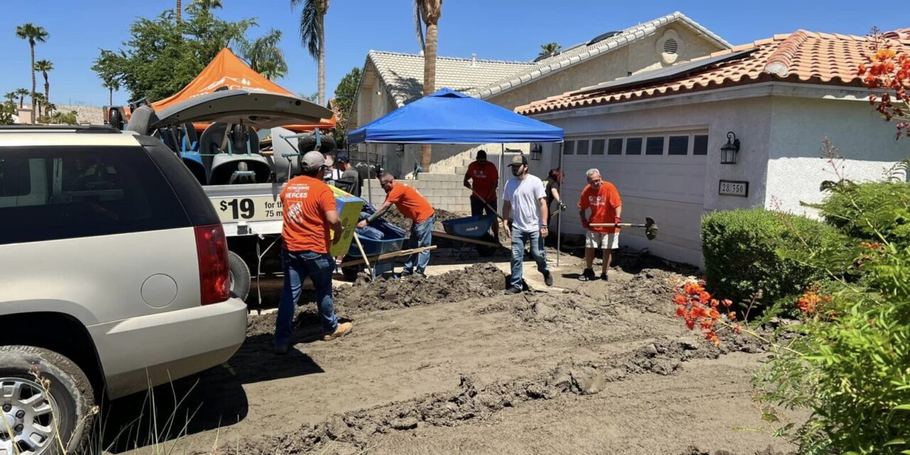 Digging Out of Mud and Rubble in Cathedral City