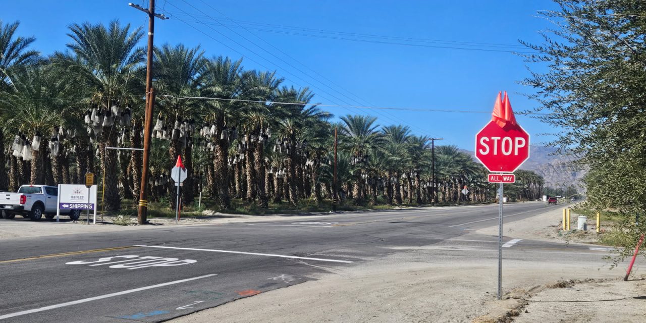 Stop Signs Installed Near Coachella Valley High