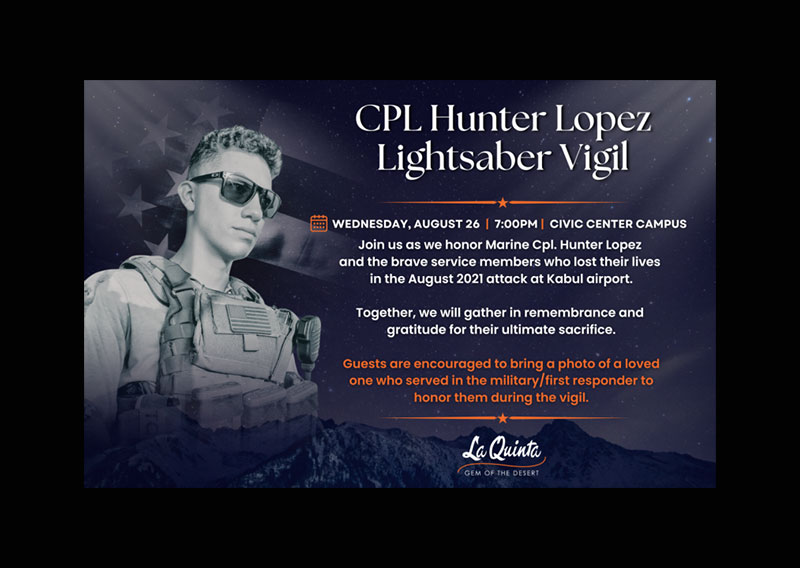 Hunter Lopez Lightsaber Vigil, Save the Date